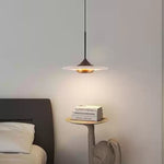 Alabaster Flying Saucer Pendant Lamp