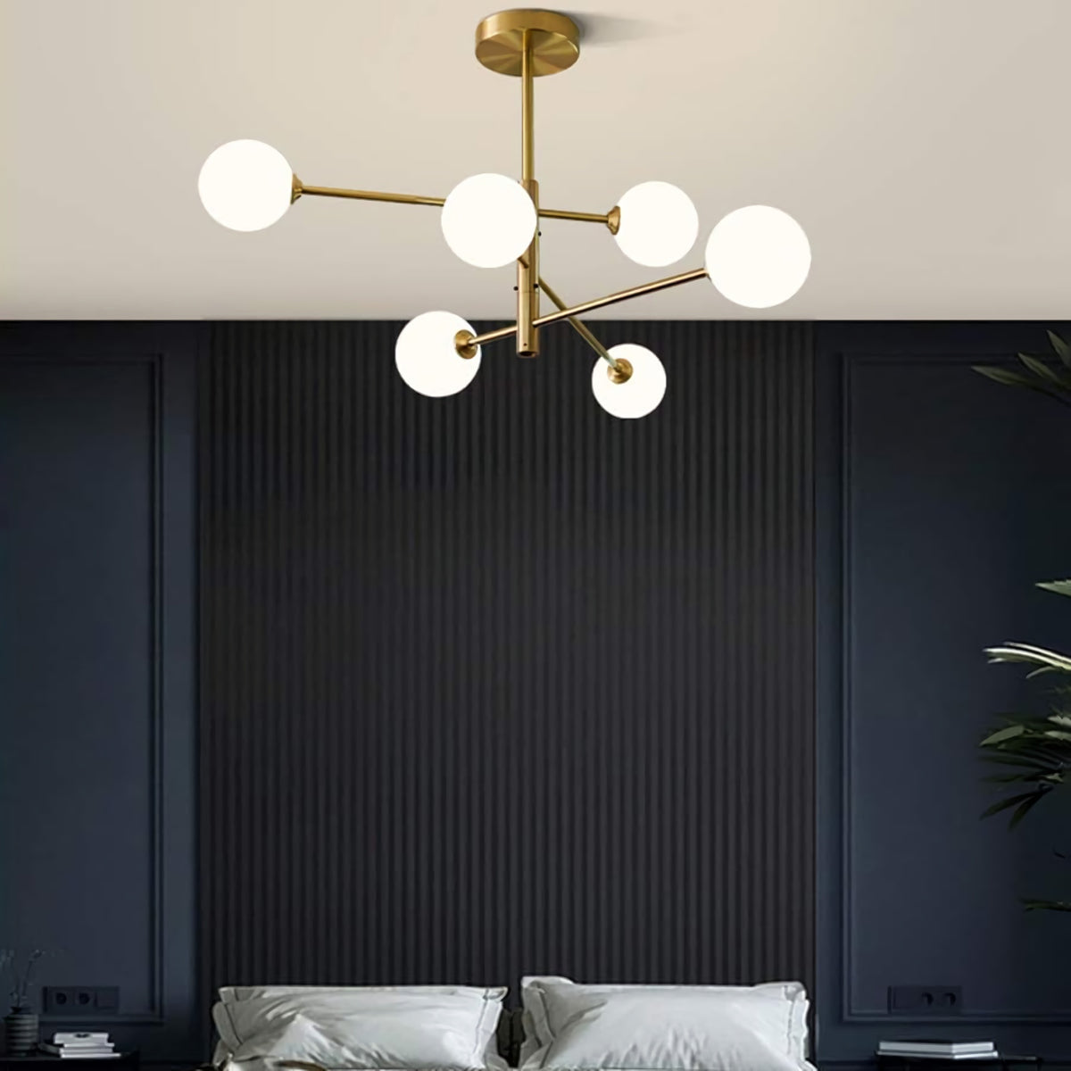 Alabaster Globe Branch Chandelier