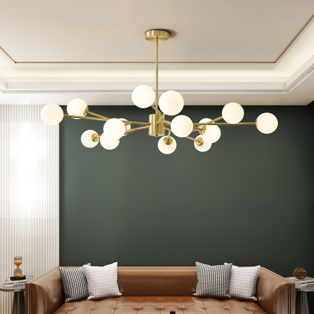 Alabaster Globe Branch Chandelier