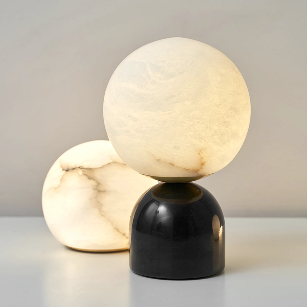 Alabaster Globe Table Lamp
