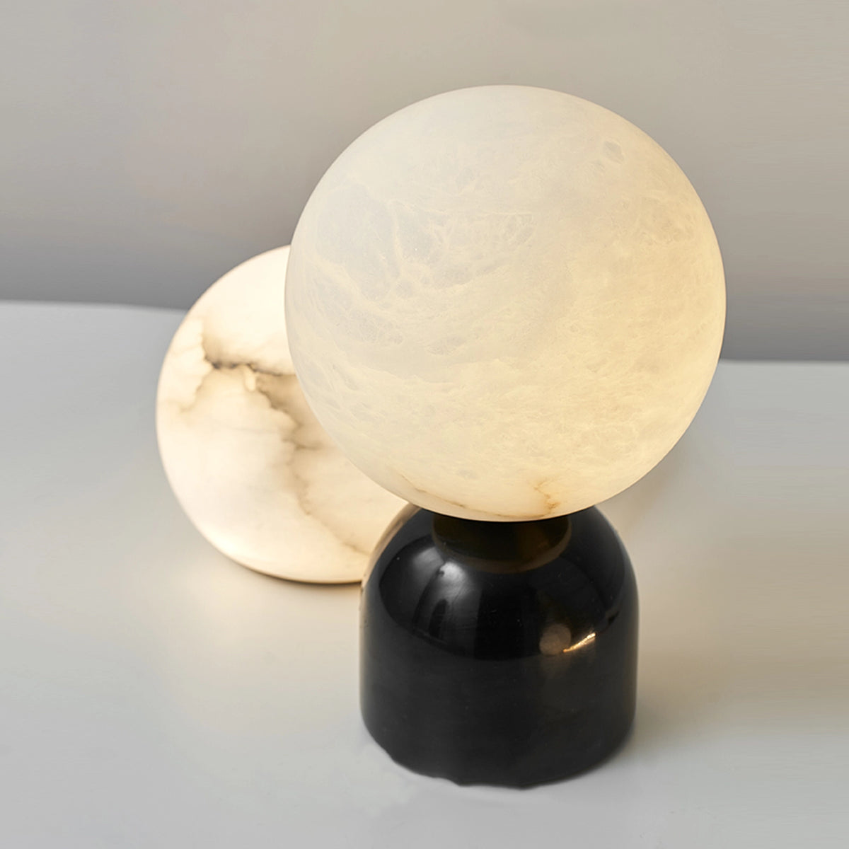 Alabaster Globe Table Lamp
