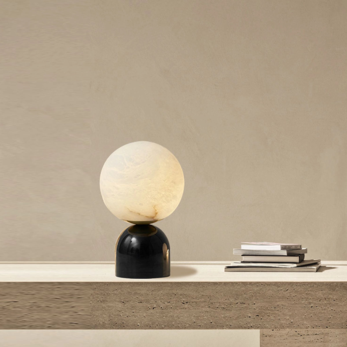 Alabaster Globe Table Lamp