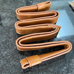 Alabaster Hoop Leather Chandelier