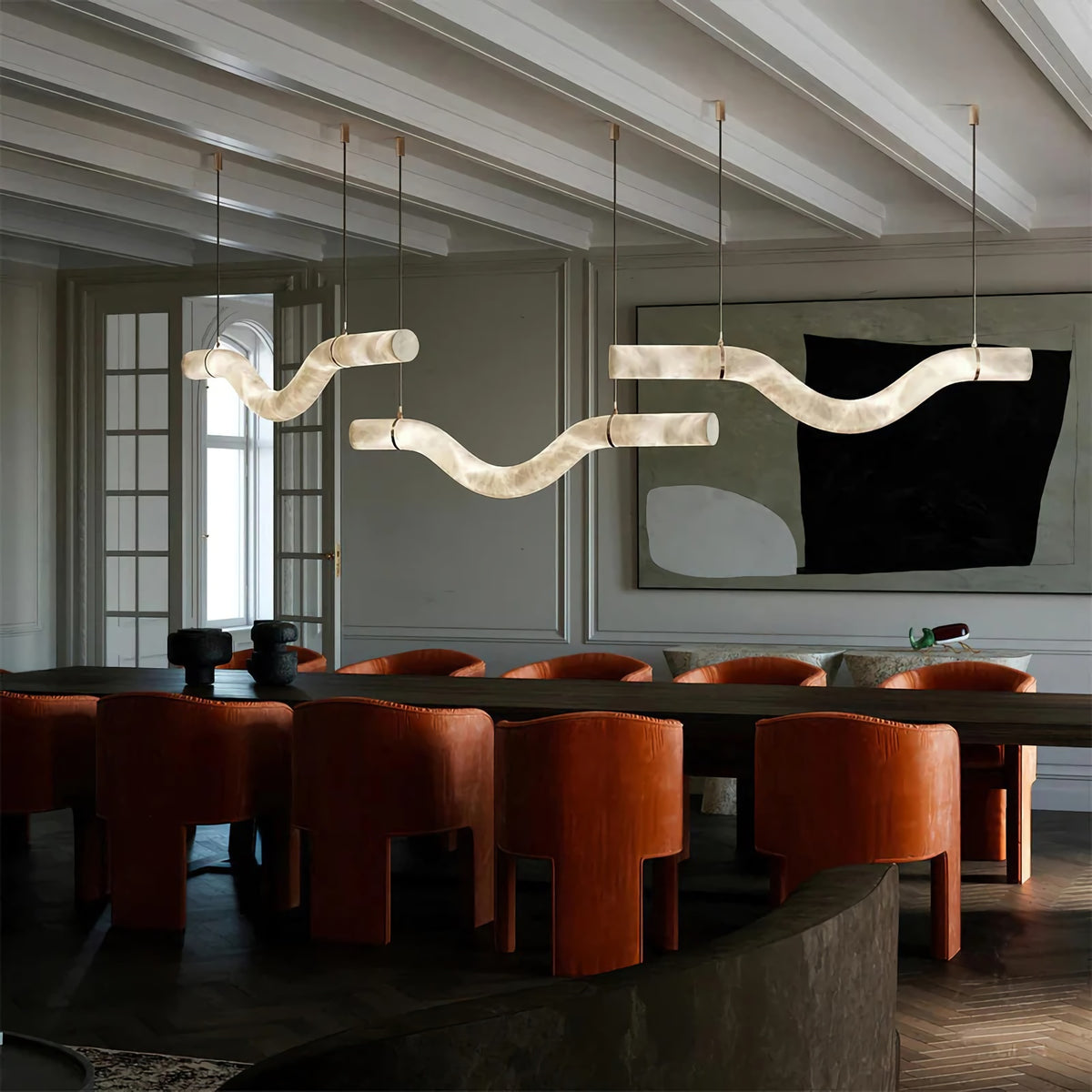 Alabaster Infinity Pendant Lamps
