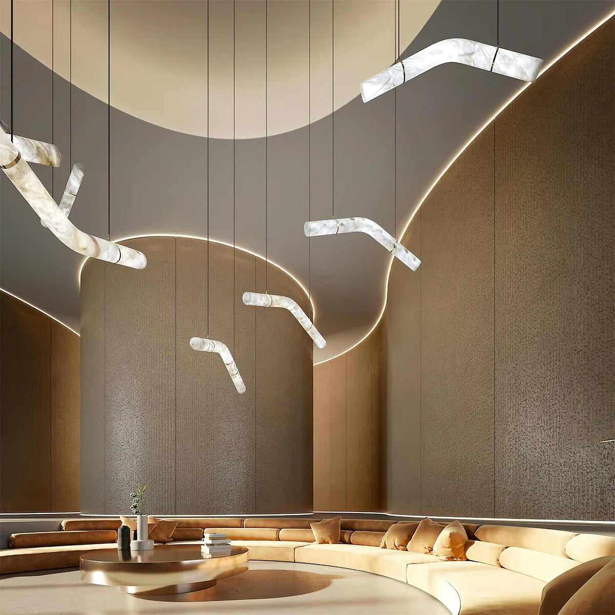 Alabaster Infinity Pendant Lamps