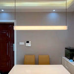 Alabaster Leather Belt Linear Pendant Lamp