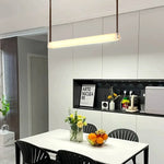 Alabaster Leather Belt Linear Pendant Lamp