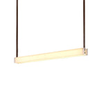 Alabaster Leather Belt Linear Pendant Lamp