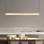 Alabaster Leather Belt Linear Pendant Lamp