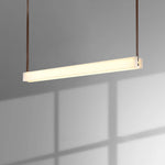 Alabaster Leather Belt Linear Pendant Lamp