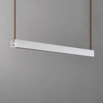 Alabaster Leather Belt Linear Pendant Lamp