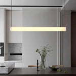 Alabaster Leather Belt Linear Pendant Lamp