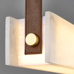 Alabaster Leather Belt Linear Pendant Lamp