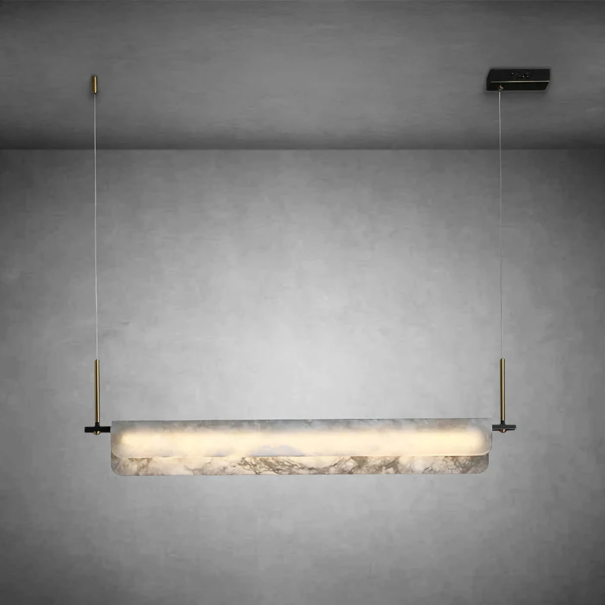 Alabaster Linear Art Chandelier
