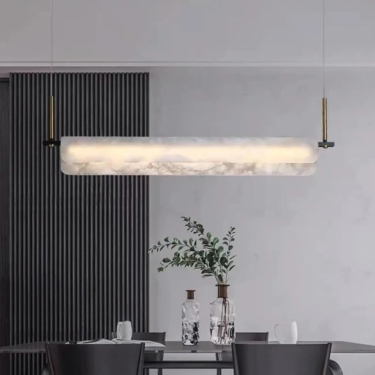 Alabaster Linear Art Chandelier