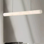 Alabaster Linear Brass Pendant Lamp