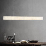 Alabaster Linear Brass Pendant Lamp