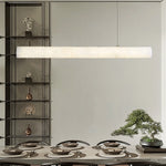 Alabaster Linear Brass Pendant Lamp