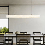 Alabaster Linear Brass Pendant Lamp