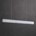 Alabaster Linear Brass Pendant Lamp