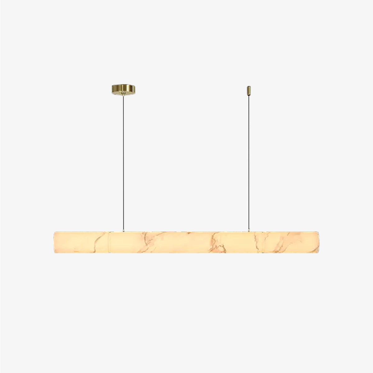 Alabaster Linear Brass Pendant Lamp