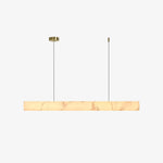 Alabaster Linear Brass Pendant Lamp