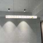Alabaster Linear Brass Pendant Lamp