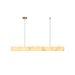 Alabaster Linear Brass Pendant Lamp