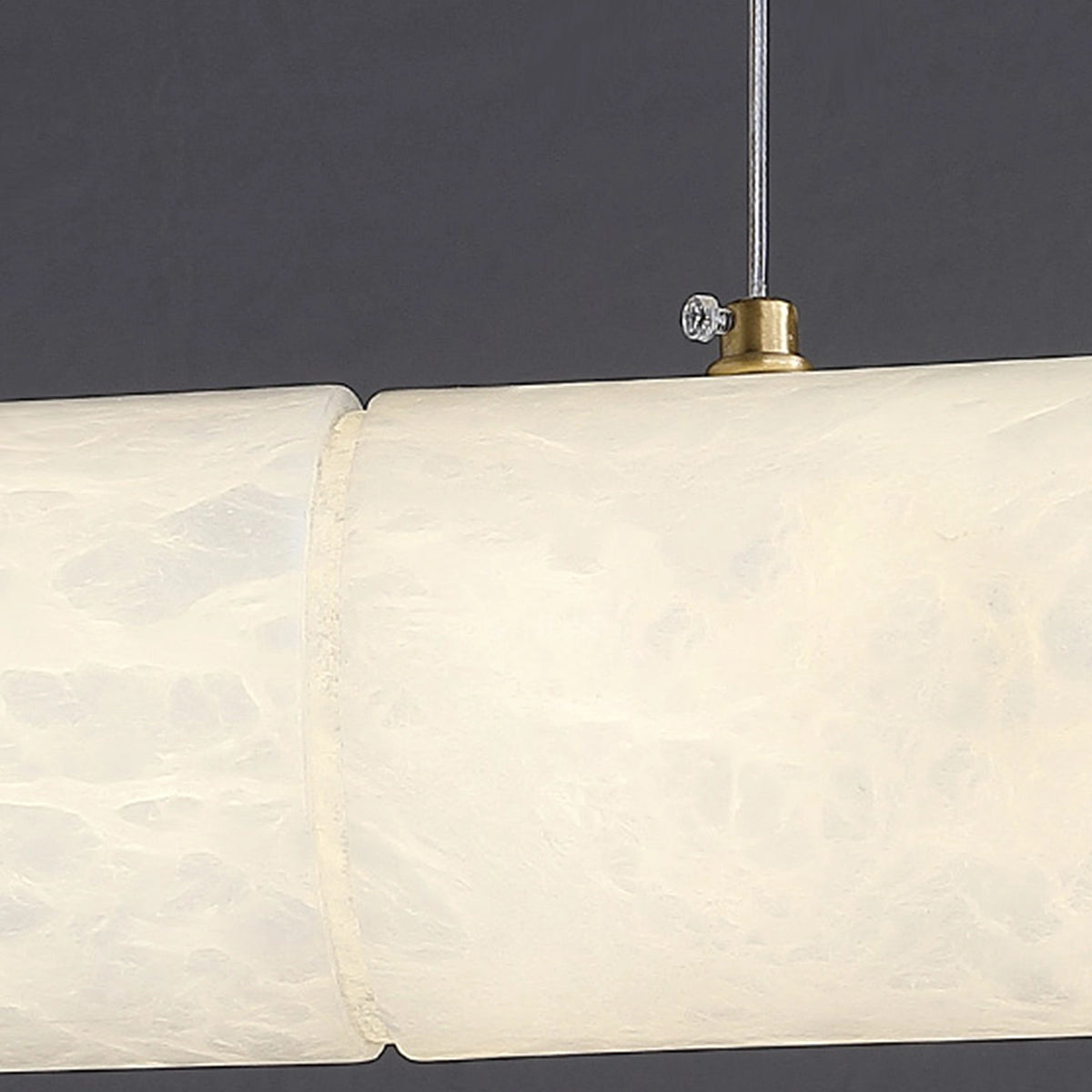 Alabaster Linear Brass Pendant Lamp
