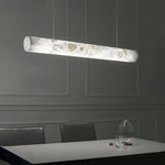 Alabaster Linear Brass Pendant Lamp