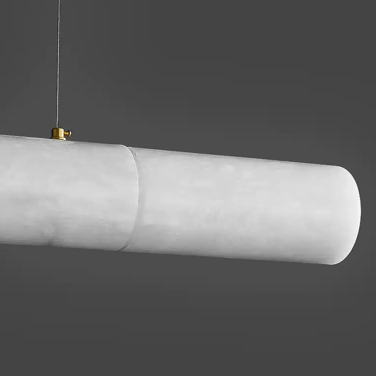 Alabaster Linear Brass Pendant Lamp