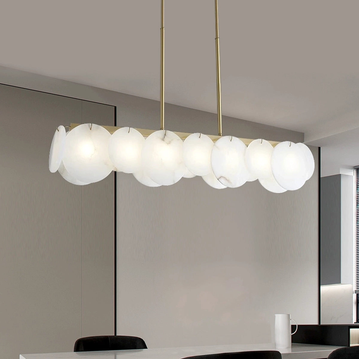 Alabaster Linear Chandelier