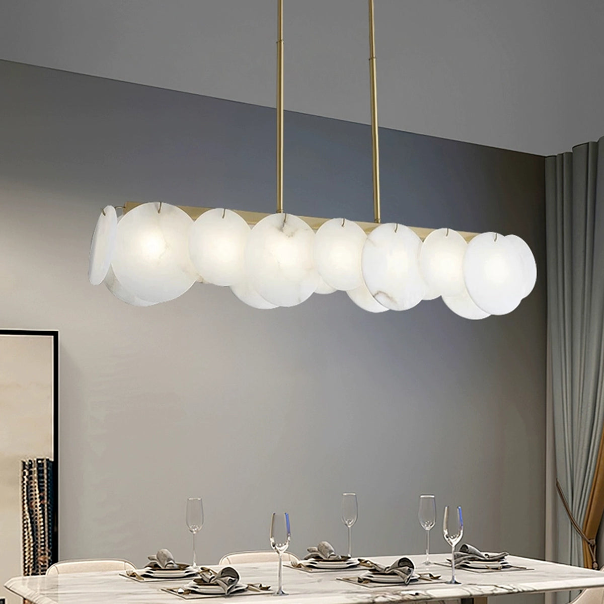 Alabaster Linear Chandelier
