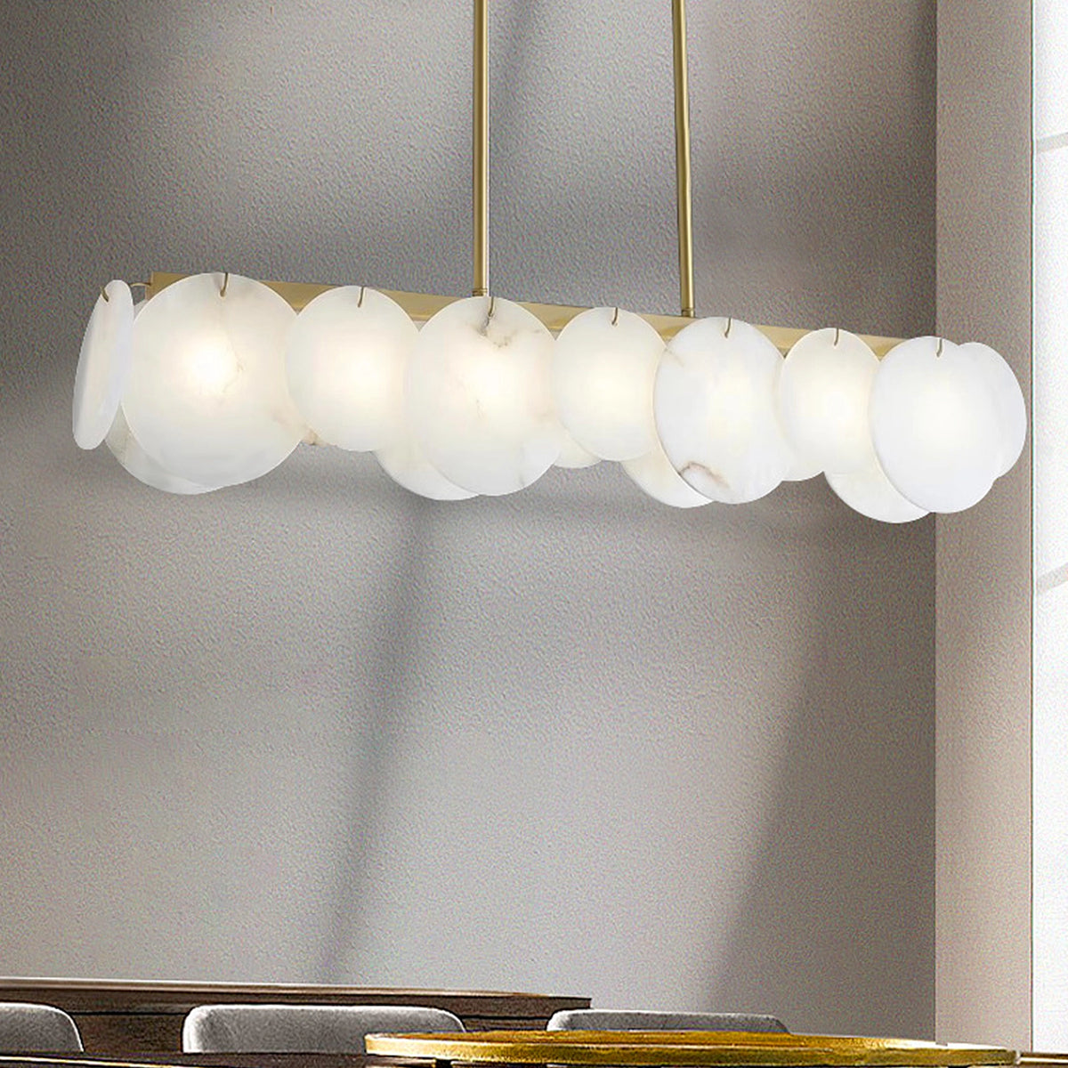Alabaster Linear Chandelier