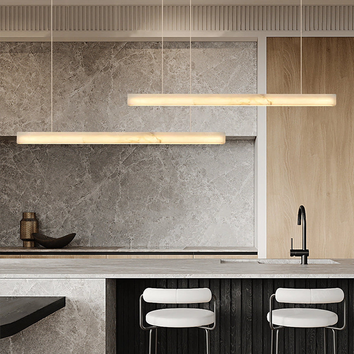 Alabaster Linear Pendant Lamp