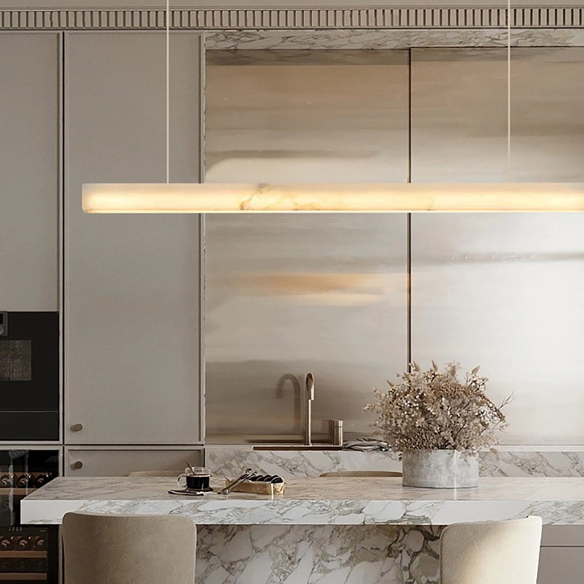 Alabaster Linear Pendant Lamp