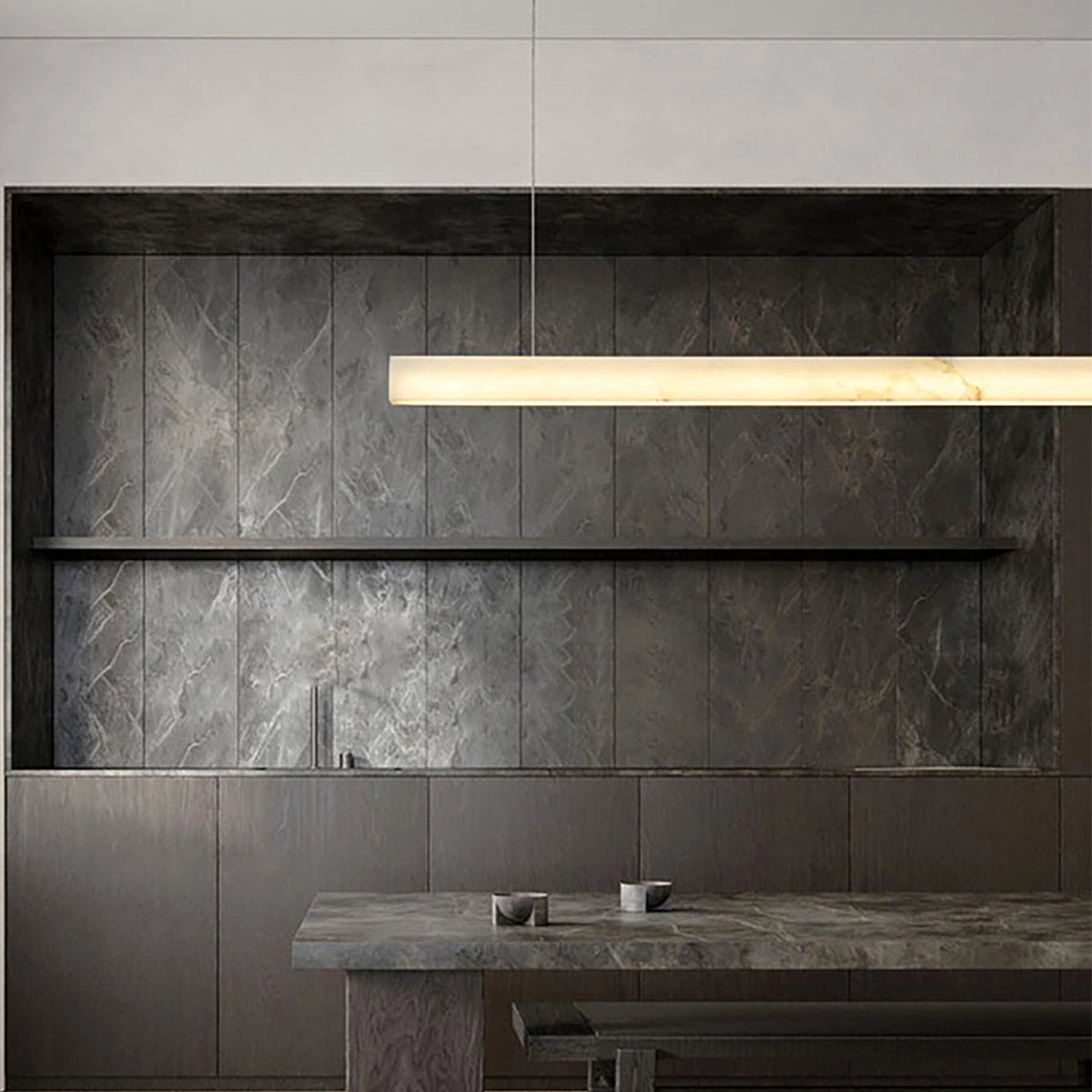 Alabaster Linear Pendant Lamp