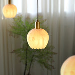 Alabaster Lotus Pendant Lamp