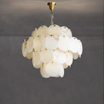 Alabaster Magnolia Multi-Tiered Round Chandelier