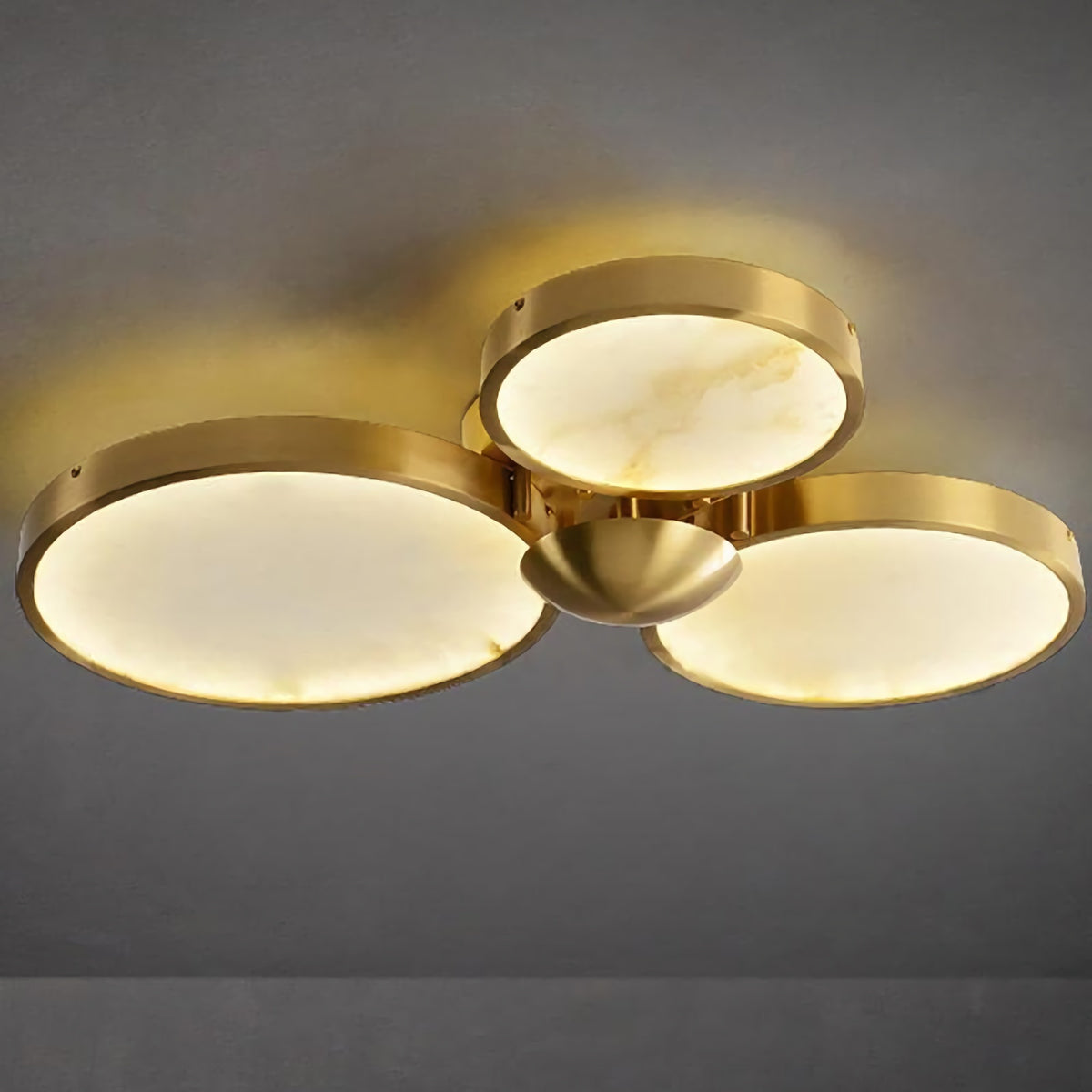 Alabaster Modern Disc Ceiling Light