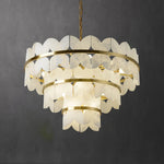 Alabaster Multi-Layer Butterfly Round Chandelier