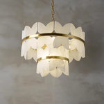 Alabaster Multi-Layer Butterfly Round Chandelier