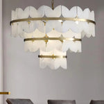 Alabaster Multi-Layer Butterfly Round Chandelier