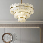 Alabaster Multi-Layer Butterfly Round Chandelier