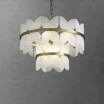 Alabaster Multi-Layer Butterfly Round Chandelier