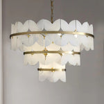Alabaster Multi-Layer Butterfly Round Chandelier