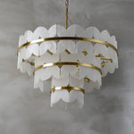 Alabaster Multi-Layer Butterfly Round Chandelier