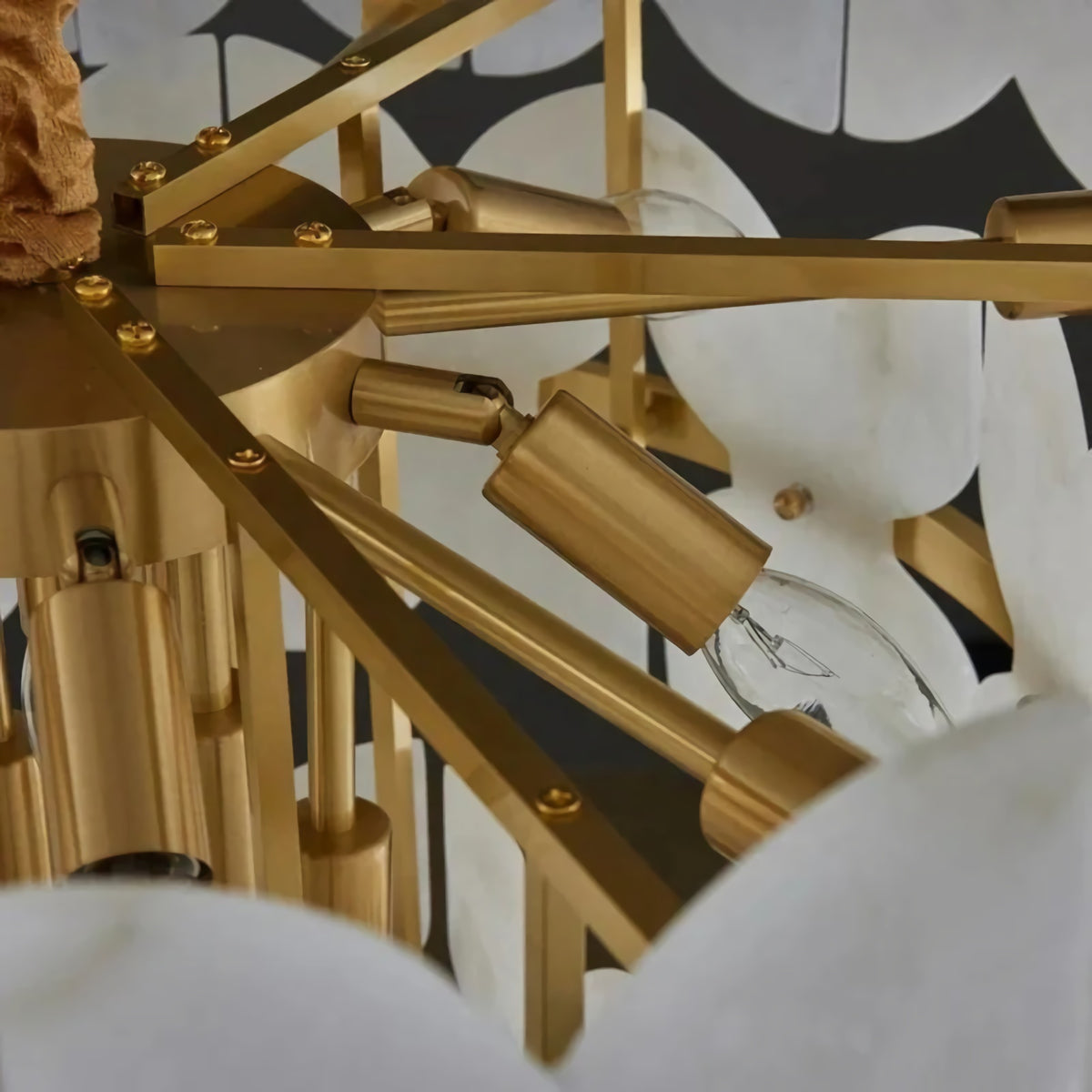 Alabaster Multi-Layer Butterfly Round Chandelier