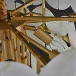 Alabaster Multi-Layer Butterfly Round Chandelier