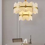 Alabaster Multi-Layer Butterfly Round Chandelier